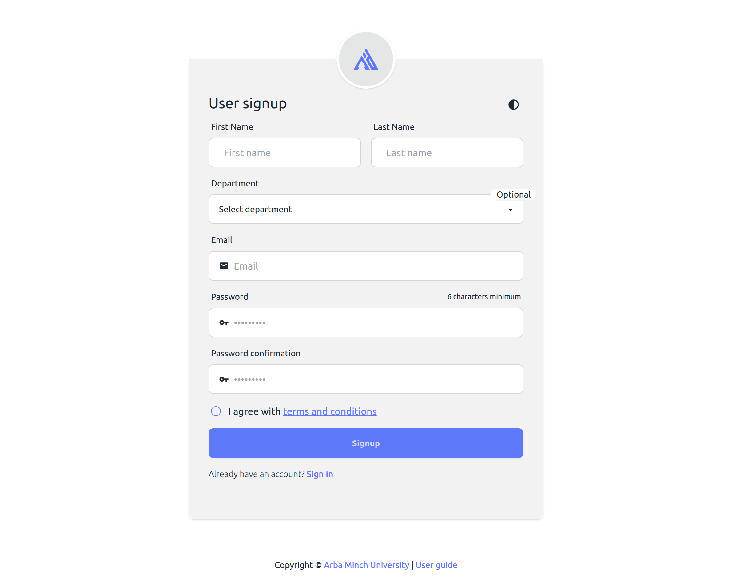 Instructor Registration Page